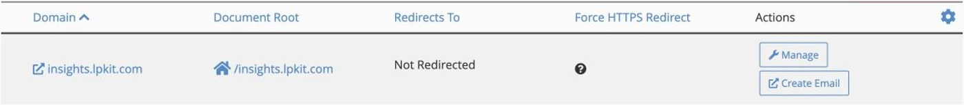 cPanel Domains에서 Not Redirected로 남아 있던 Force HTTPS 중간 상태